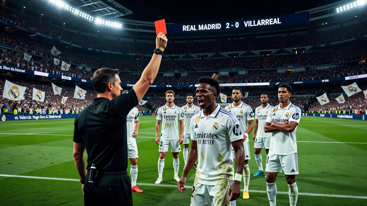 Vini Jr é expulso contra o Villarreal e soma terceiro vermelho pelo Real